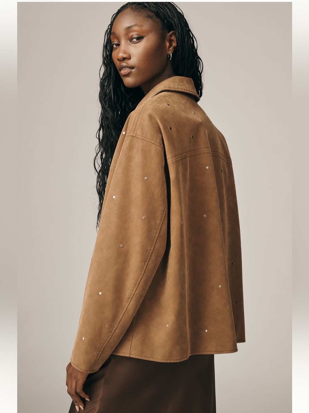 Pilcro Faux-Suede Studded Jacket - Picture 4 of 9